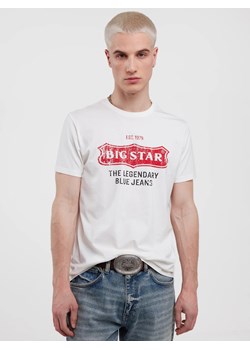 Koszulka męska z nadrukiem biała Millaner 101 ze sklepu Big Star w kategorii T-shirty męskie - zdjęcie 187514352