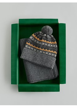 Reserved - Czapka z pomponem - ciemnoszary ze sklepu Reserved w kategorii Czapki zimowe męskie - zdjęcie 187514554