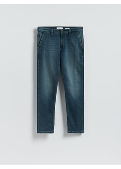 Reserved - Jeansy slim fit z efektem sprania - indigo jeans ze sklepu Reserved w kategorii Jeansy męskie - zdjęcie 187514623