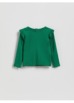 Reserved - Bluzka z falbanami - zielony ze sklepu Reserved w kategorii Bluzki dziewczęce - zdjęcie 187514671