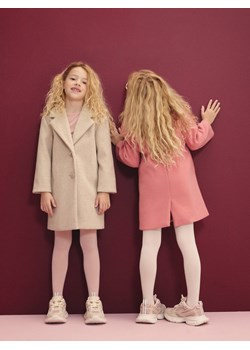 Reserved - Gładki płaszcz - beżowy ze sklepu Reserved w kategorii Płaszcze dziewczęce - zdjęcie 187514681