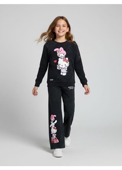 Sinsay - Spodnie dresowe wide leg Hello Kitty - czarny ze sklepu Sinsay w kategorii Spodnie chłopięce - zdjęcie 187515191