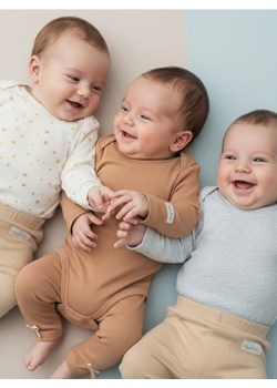 Sinsay - Body 3 pack - kremowy ze sklepu Sinsay w kategorii Body niemowlęce - zdjęcie 187515220