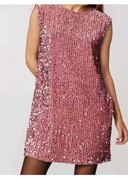 Sinsay - Sukienka mini z ozdobnymi cekinami - różowy ze sklepu Sinsay w kategorii Sukienki - zdjęcie 187515223