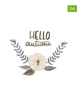 ppd Serwetki (40 szt.) &quot;Hello autumn&quot; w kolorze białym ze wzorem ze sklepu Limango Polska w kategorii Akcesoria kuchenne - zdjęcie 187515290