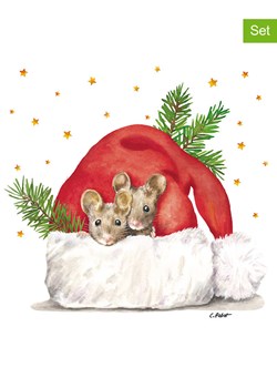 ppd Serwetki (40 szt.) &quot;Get cozy&quot; w kolorze czerwono-zielonym ze sklepu Limango Polska w kategorii Akcesoria kuchenne - zdjęcie 187515301