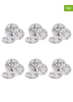 Villa d´Este 18-częściowy zestaw talerzy &quot;Rametto&quot; w kolorze biało-zielono-czerwonym ze sklepu Limango Polska w kategorii Naczynia - zdjęcie 187515643