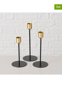 Boltze Świeczniki (3 szt.) &quot;Cosima&quot; w kolorze złoto-czarnym ze sklepu Limango Polska w kategorii Świeczniki - zdjęcie 187515674