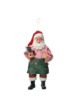 Clayre &amp; Eef Zawieszka dekoracyjna w kolorze czerwono-zielonym - wys. 17 cm ze sklepu Limango Polska w kategorii Dekoracje - zdjęcie 187515941