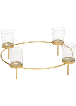 POSIWIO Świecznik w kolorze złotym - wys. 12,5 x Ø 35 cm ze sklepu Limango Polska w kategorii Świeczniki - zdjęcie 187516033