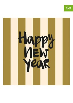 ppd Serwetki (40 szt.) &quot;Formart New Year&quot; w kolorze beżowo-zielonym ze sklepu Limango Polska w kategorii Akcesoria kuchenne - zdjęcie 187516151