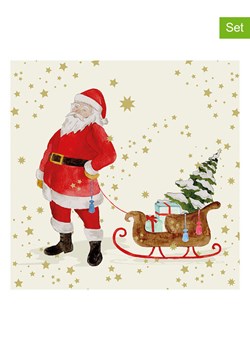 ppd Serwetki (40 szt.) &quot;Snowflakes &amp; Santa&quot; w kolorze czerwono-beżowym ze sklepu Limango Polska w kategorii Akcesoria kuchenne - zdjęcie 187516152