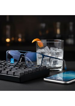 Męskie okulary PREMIUM +1.25 do czytania i komputera Blue Light+Antyrefleks STL280 ze skazą! ze sklepu Stylion w kategorii Okulary korekcyjne męskie - zdjęcie 187517963