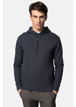 BLUZA MESTAS Z OKRĄGŁYM DEKOLTEM GRANATOWA Z BAWEŁNĄ ze sklepu Recman w kategorii Bluzy męskie - zdjęcie 187518003