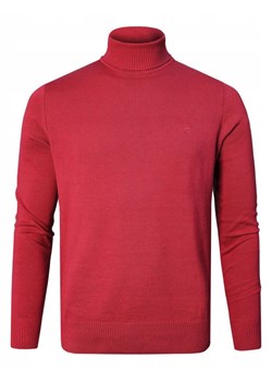 Bawełniany Męski Golf - Pako Jeans - Malinowa Czerwień SWPJNSGOLFgustavoCR ze sklepu JegoSzafa.pl w kategorii Swetry męskie - zdjęcie 187518172