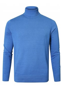 Bawełniany Męski Golf - Pako Jeans - Niebieski SWPJNSgolfGUSTAVOnb ze sklepu JegoSzafa.pl w kategorii Swetry męskie - zdjęcie 187518182