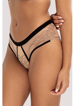 Unikat Atina szorty z koronkowymi wykończeniami beż-czarny ze sklepu kontri.pl w kategorii Majtki damskie - zdjęcie 187518531