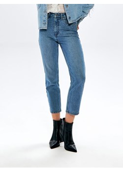 Sinsay - Jeansy straight high waist - niebieski ze sklepu Sinsay w kategorii Jeansy damskie - zdjęcie 187519151