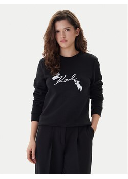 KARL LAGERFELD Bluza B1W20031 Czarny Regular Fit ze sklepu MODIVO w kategorii Bluzy damskie - zdjęcie 187519934