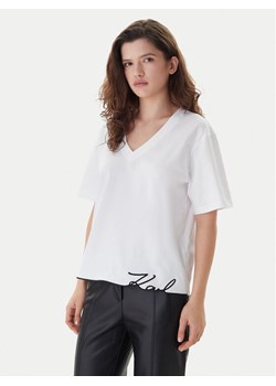 KARL LAGERFELD T-Shirt B1W17031 Biały Relaxed Fit ze sklepu MODIVO w kategorii Bluzki damskie - zdjęcie 187519944