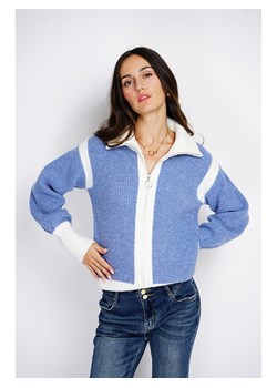 ASSUILI Kardigan w kolorze niebiesko-białym ze sklepu Limango Polska w kategorii Swetry damskie - zdjęcie 187520151