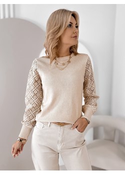 sweter maracot beżowy one size ze sklepu UBRA w kategorii Swetry damskie - zdjęcie 187520414