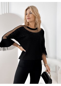 bluzka roterie czarna one size ze sklepu UBRA w kategorii Bluzki damskie - zdjęcie 187520433