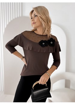 bluzka norwood brązowa one size ze sklepu UBRA w kategorii Bluzki damskie - zdjęcie 187520444