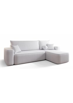 Jasnoszary narożnik z funkcją spania i pojemnikiem A3-B26 ze sklepu Edinos.pl w kategorii Narożniki - zdjęcie 187520672