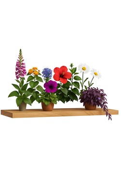 Ścienna półka na kwiaty dąb sonoma M1-F32 ze sklepu Edinos.pl w kategorii Półki - zdjęcie 187520734