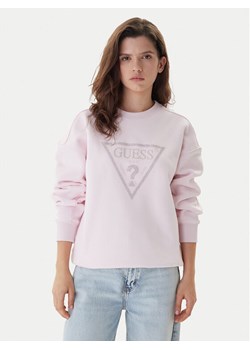 Guess Bluza W6RQ16 KB681 Różowy Regular Fit ze sklepu MODIVO w kategorii Bluzy damskie - zdjęcie 187521404