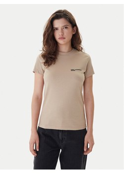 Karl Lagerfeld Jeans T-Shirt A1W17004 Zielony Slim Fit ze sklepu MODIVO w kategorii Bluzki damskie - zdjęcie 187521412