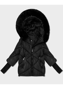 Lekka luźna kurtka damska z kapturem Minority czarna (M6-6031-1) ze sklepu goodlookin.pl w kategorii Kurtki damskie - zdjęcie 187521540