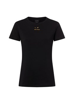 Armani Exchange Koszulka damska Kobiety Bawełna czarny jednolity ze sklepu vangraaf w kategorii Bluzki damskie - zdjęcie 187521730