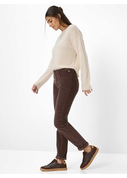 BRAX Damskie spodnie sztruksowe - Mary Kobiety Sztruks czekoladowy jednolity ze sklepu vangraaf w kategorii Spodnie damskie - zdjęcie 187521764