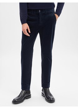 Finshley & Harding Męskie spodnie sztruksowe - Tyler Mężczyźni Bawełna granatowy jednolity ze sklepu vangraaf w kategorii Spodnie męskie - zdjęcie 187521792