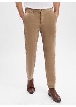 Finshley & Harding Męskie spodnie sztruksowe - Tyler Mężczyźni Bawełna beżowy jednolity ze sklepu vangraaf w kategorii Spodnie męskie - zdjęcie 187521793