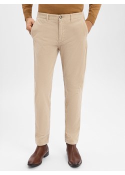 Finshley & Harding Męskie spodnie sztruksowe - Tyler Mężczyźni Bawełna piaskowy jednolity ze sklepu vangraaf w kategorii Spodnie męskie - zdjęcie 187521794