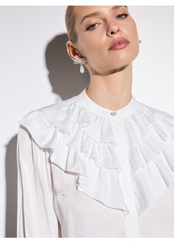 Mohito - Bluzka z ozdobnym żabotem - biały ze sklepu Mohito w kategorii Bluzki damskie - zdjęcie 187522413