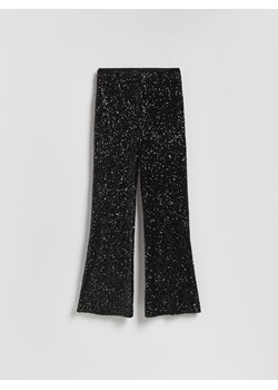 Reserved - Cekinowe spodnie - czarny ze sklepu Reserved w kategorii Spodnie damskie - zdjęcie 187522541