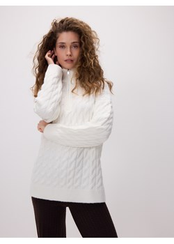 Reserved - Sweter z zapięciem na zamek - kremowy ze sklepu Reserved w kategorii Swetry damskie - zdjęcie 187522584