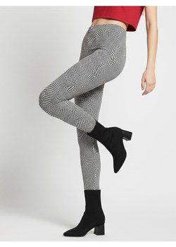 Sinsay - Jeansy skinny high waist w szachownicę - czarny ze sklepu Sinsay w kategorii Jeansy damskie - zdjęcie 187523400