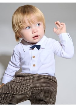 Sinsay - Bawełniane body z muszką - biały ze sklepu Sinsay w kategorii Body niemowlęce - zdjęcie 187523460