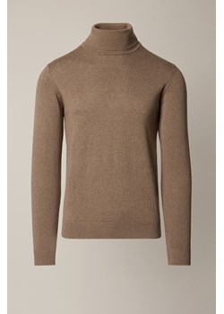 Golf Męski Ciemnobeżowy Bawełniany Sindre ze sklepu Lancerto S.A. w kategorii Swetry męskie - zdjęcie 187524052