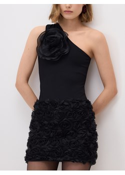 Reserved - Top z różą - czarny ze sklepu Reserved w kategorii Bluzki damskie - zdjęcie 187524181