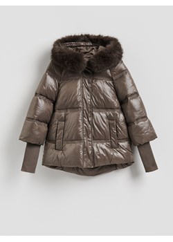 Reserved - Pikowana kurtka - brązowy ze sklepu Reserved w kategorii Kurtki damskie - zdjęcie 187524331