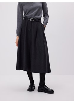 Reserved - Spódnica z wełną - ciemnoszary ze sklepu Reserved w kategorii Spódnice - zdjęcie 187524394