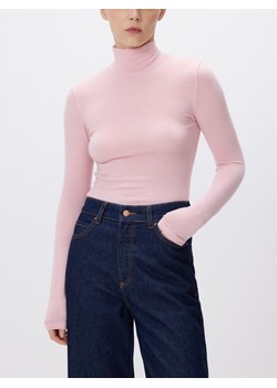 Reserved - Longsleeve z dodatkiem wełny - pastelowy róż ze sklepu Reserved w kategorii Bluzki damskie - zdjęcie 187524504