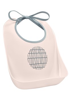 Childhome Śliniak &quot;Pink Grid&quot; z kieszonką w kolorze pudrowym - (S)20 x (W)23 x (G)7 cm ze sklepu Limango Polska w kategorii Zabawki - zdjęcie 187524992