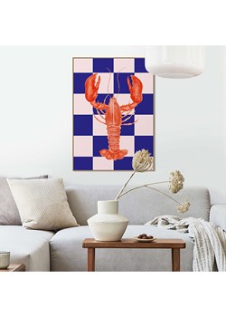 Orangewallz Druk artystyczny &quot;Blue Checkers Lobster&quot; w ramce ze sklepu Limango Polska w kategorii Obrazy - zdjęcie 187525110
